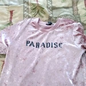 Pink Chrome Paradise Forever 21 Women's shirt